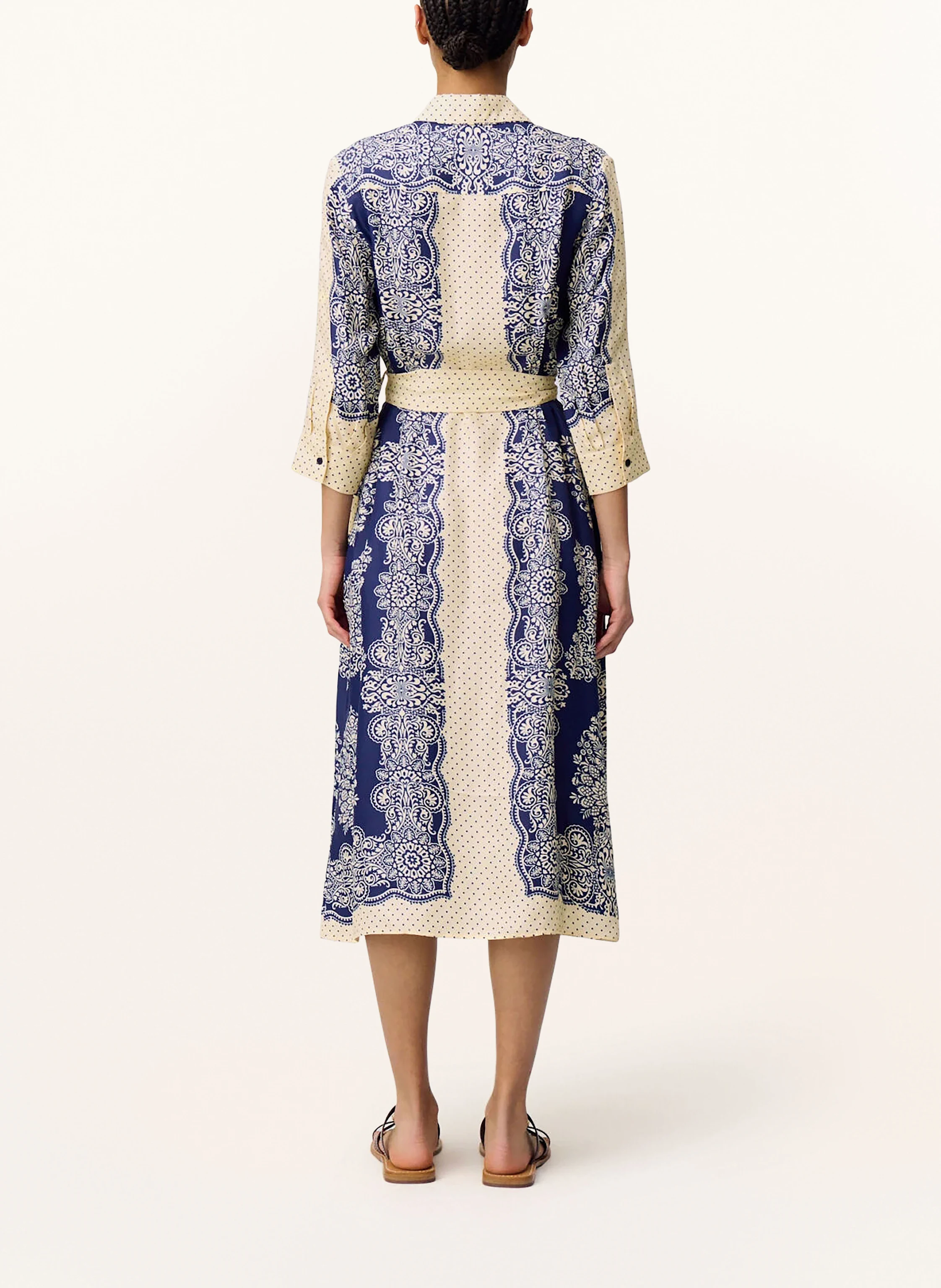 CLAUDIE PIERLOT Hemdblusenkleid aus Satin mit 3/4-Arm
