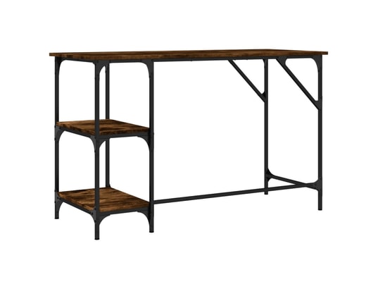 VIDAXL - Bureau chêne fumé 120x50x75 cm métal et bois d'ingénierie