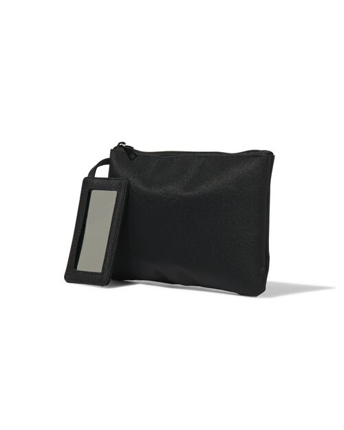 trousse à maquillage plate noire 14x21