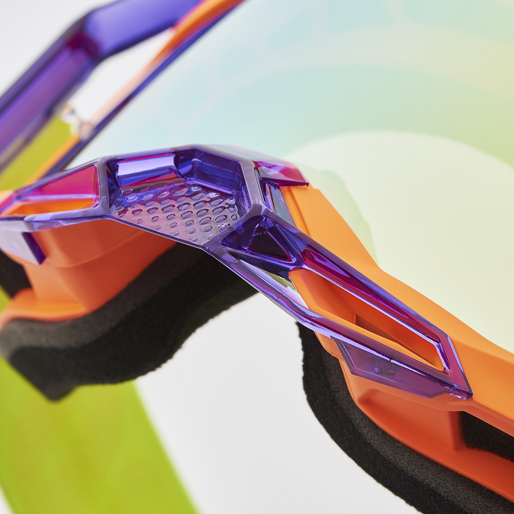 100% - Masque Racecraft 2 Panam - Gold Mirror Jaune / Orange / Violet