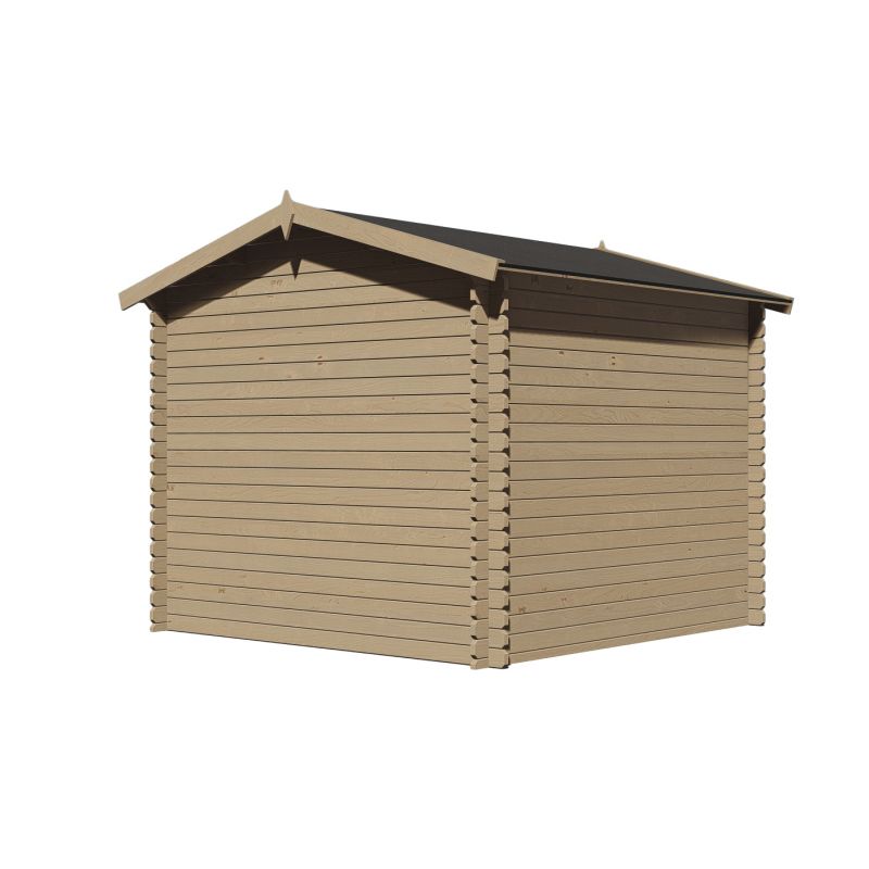 Abri de jardin chamonix de 6,4 m² en bois de pin et d'épicéa ép. 25 mm