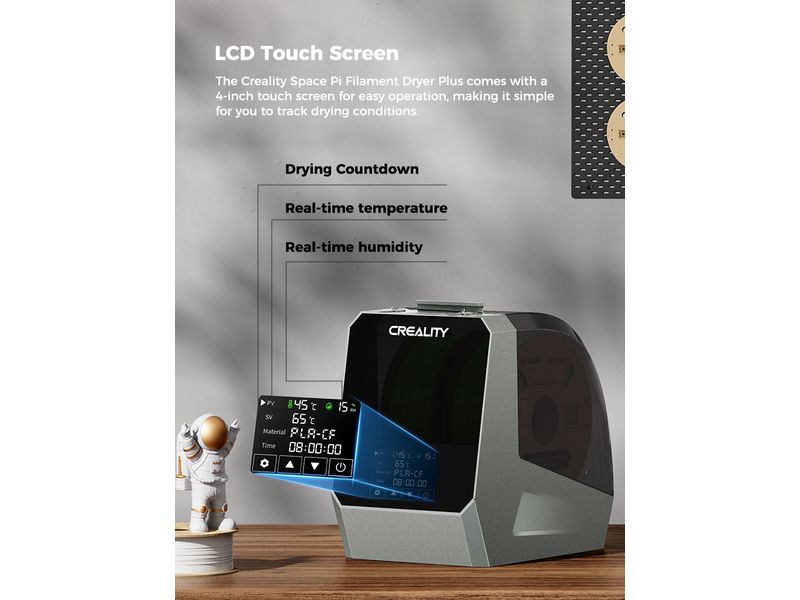Creality Filament Trockenbox Space Dryer P Filament-Box mit LCD-Touch-Screen zum Wärmen und Trocknen