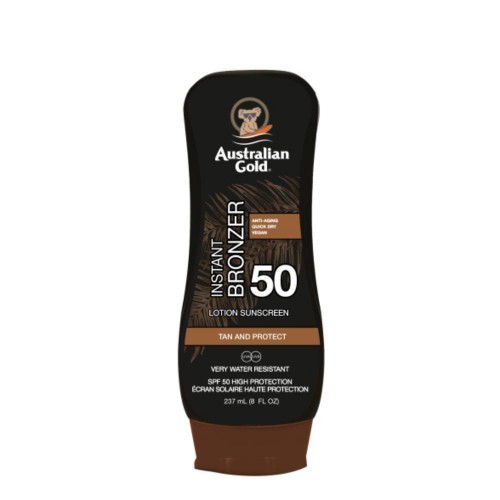 Australian Gold Instant Bronzer Lotion Sunscreen SPF50 237ml