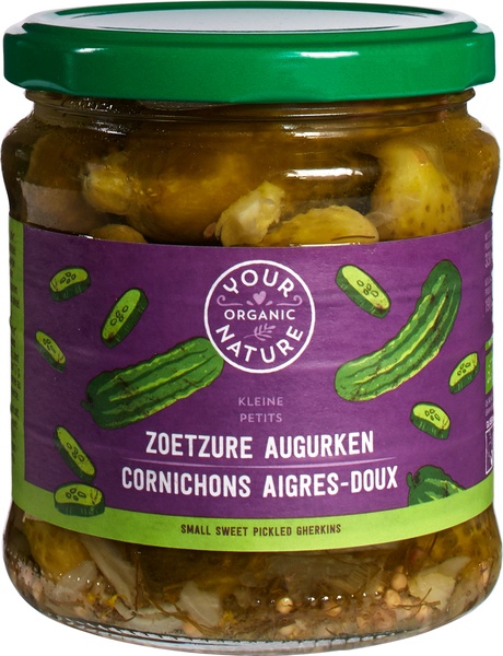 Your Organic Nature Augurken Zoetzuur (330 gr)