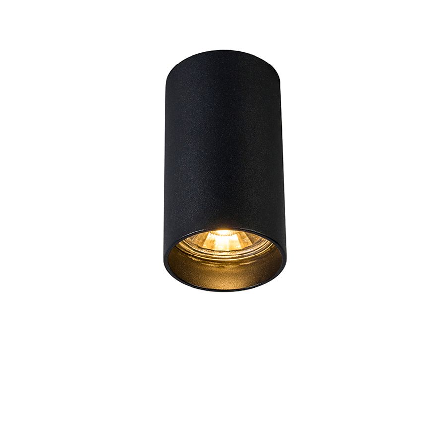 Moderne opbouwspot zwart 5,5cm GU10 50mm - Tuba