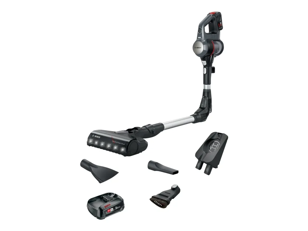 Bosch Unlimited 7 BBS712A - Støvsuger - pind/håndholdt (2-i-1) - uden pose - ledningsfri - antracit - 2 batterier, inkluderet oplader