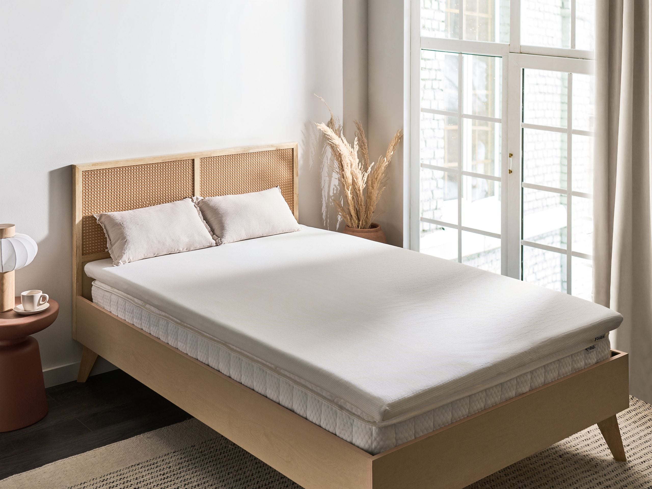 Beliani - CALM - Matrastopper - Wit - 120 x 200 cm - PU Schuim