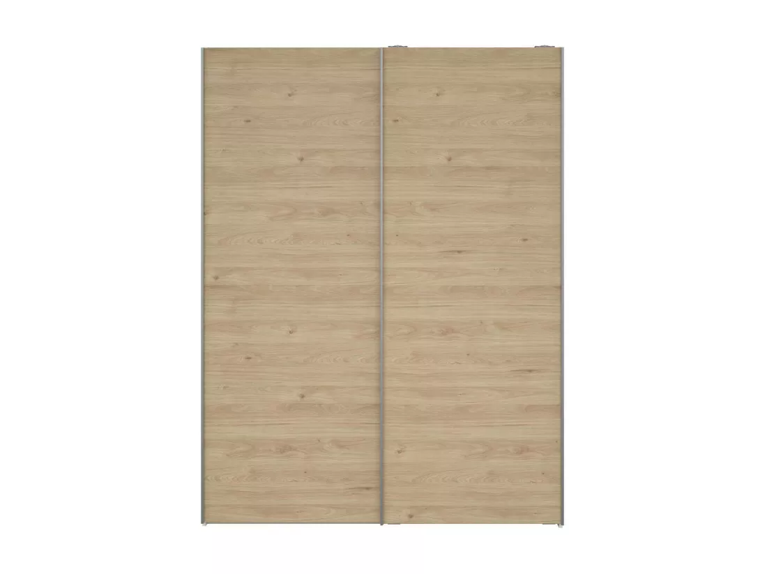 Garde-robe 2 portes Dstang, Meubles de chambre, Penderie de plain-pied, Placard à vêtements, 150x61 h200 cm, Blanc et Chêne clair