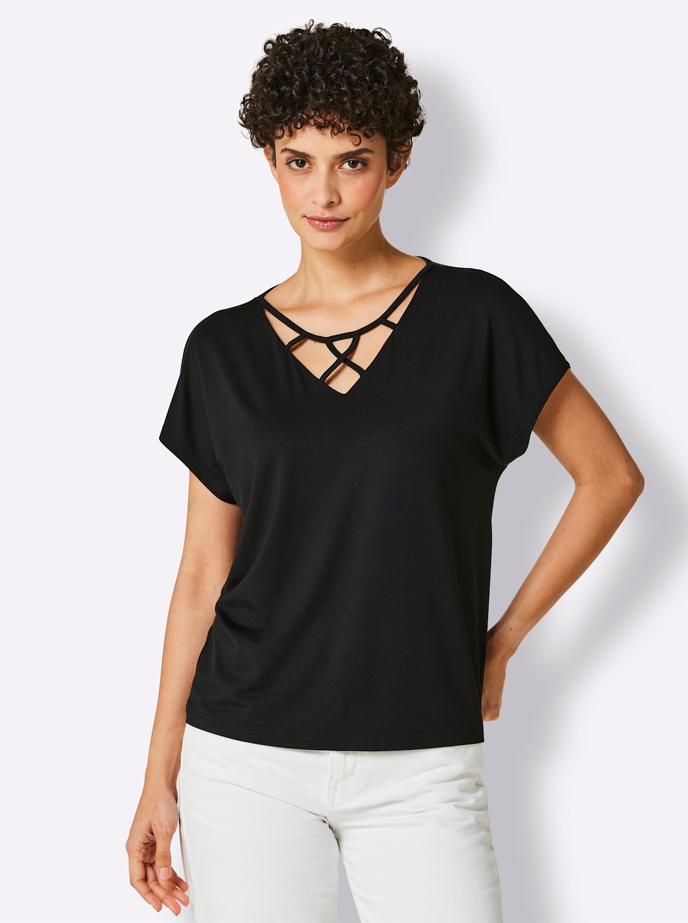 CREATION L PREMIUM V-Shirt »Modal-Shirt«, 1 Stk.