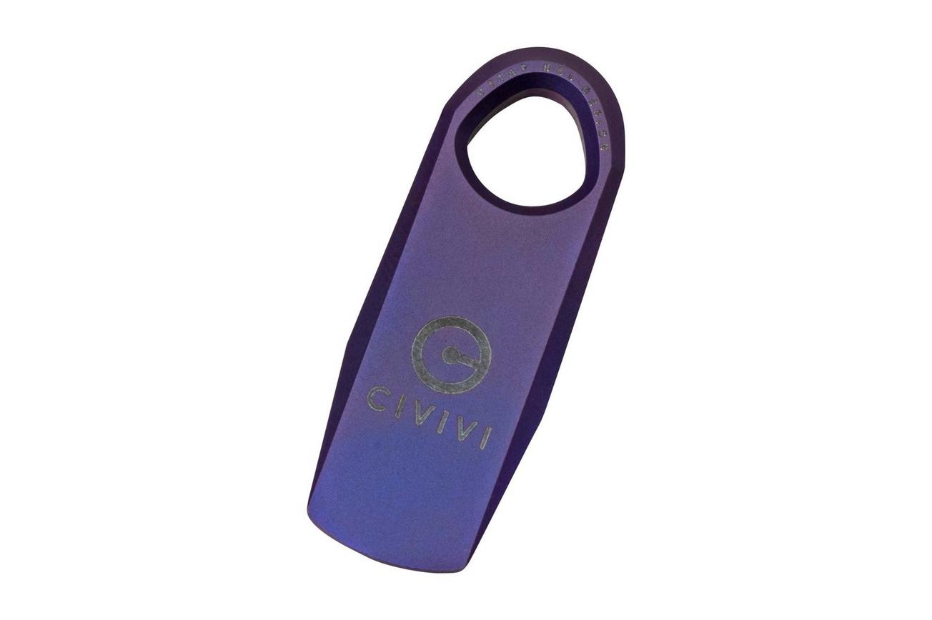 Civivi Ti-Bar C21030-2 Purple Titanium Prybar Tool, Ostap Hel design
