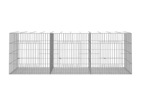 Cage à lapin 3 panneaux 163x79x54 cm Fer galvanisé