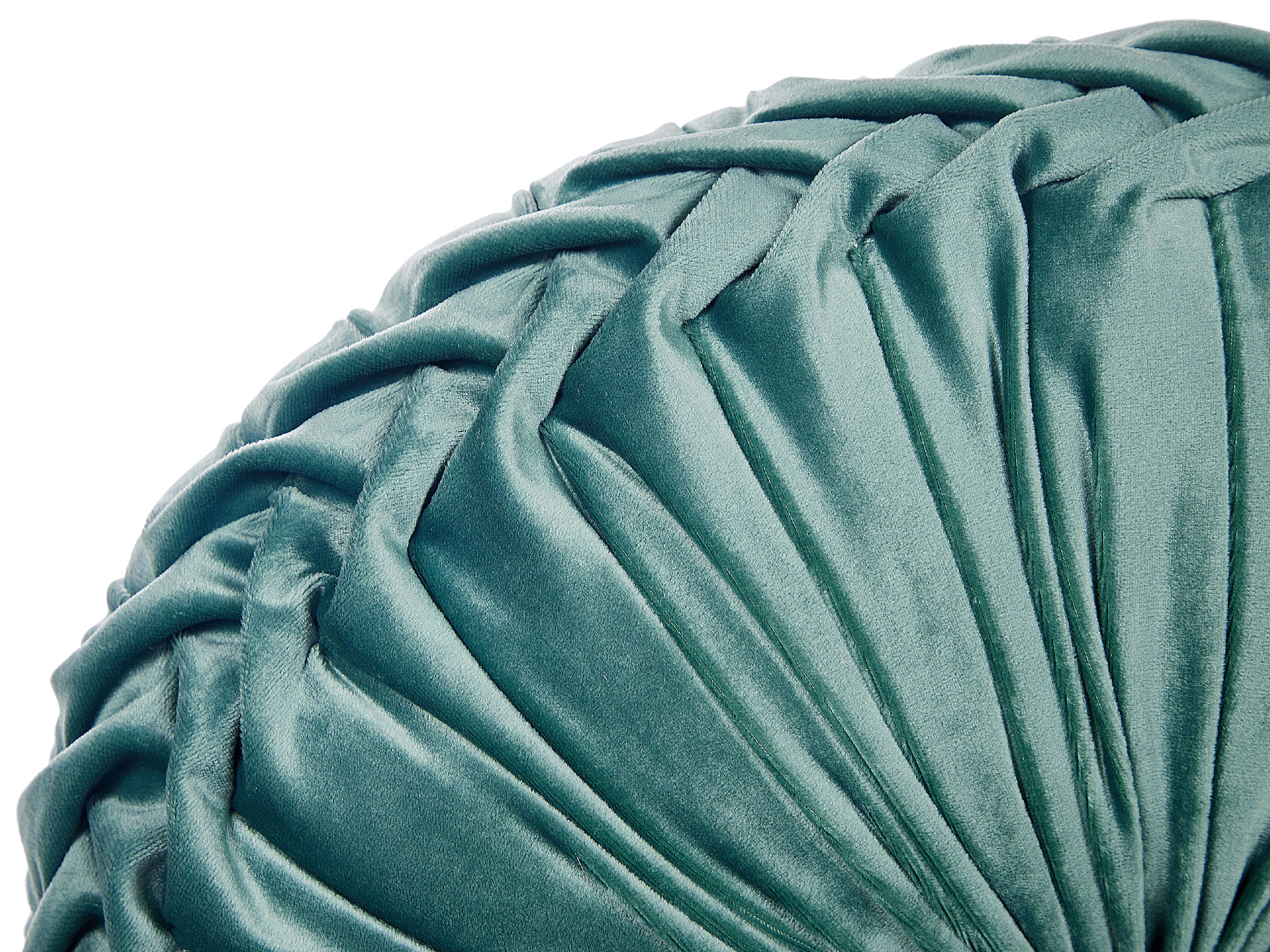 Sierkussen UDALA Fluweel 40 x 40 cm Groenblauw effen