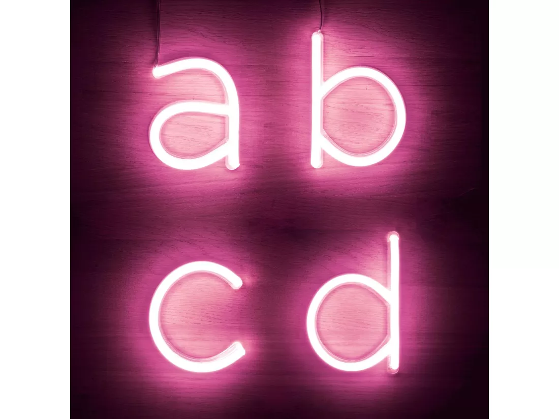Lettres Néon LED Rose P Rose