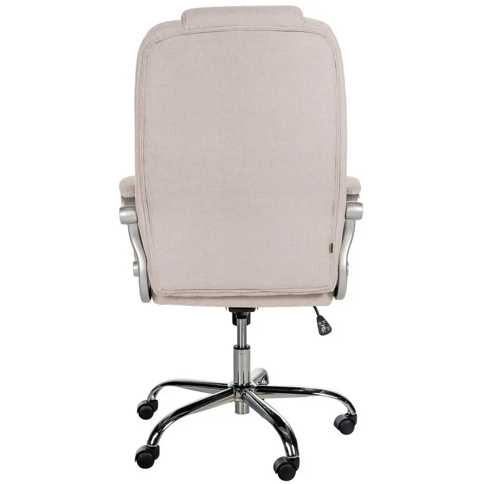 CLP Bureaustoel XL Apoll chroom Frame - Stof - creme