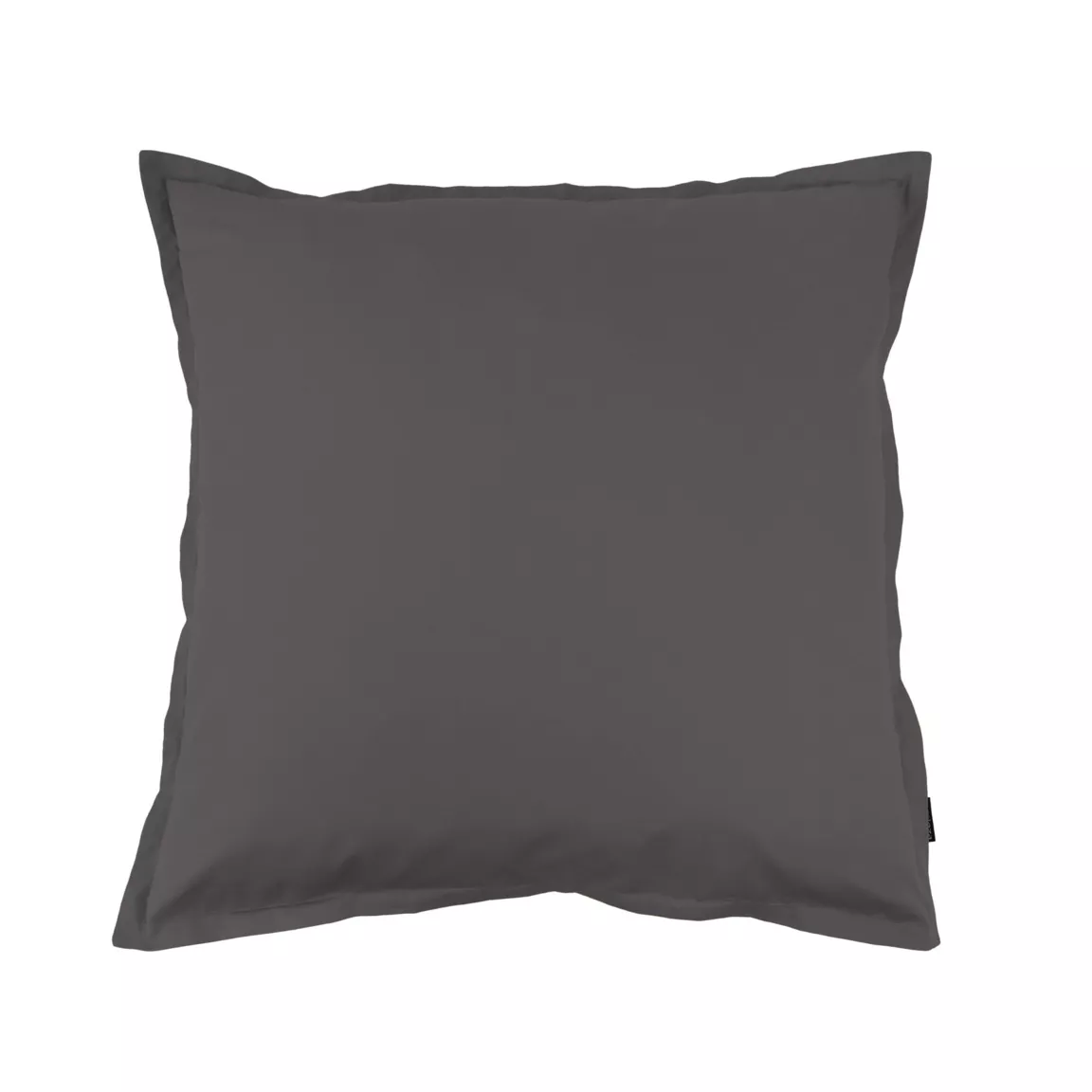 Taie d'oreiller carrée percale de coton (65 x 65 cm) Cali Gris anthracite