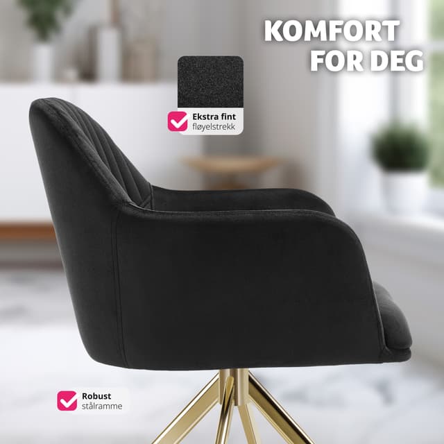 Stol Lona, velour med polstring