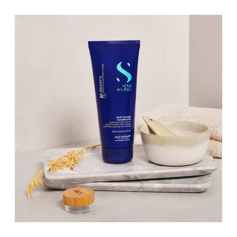 Après-Shampooing anti-reflet orange Brunette Semi Di Lino 200ml