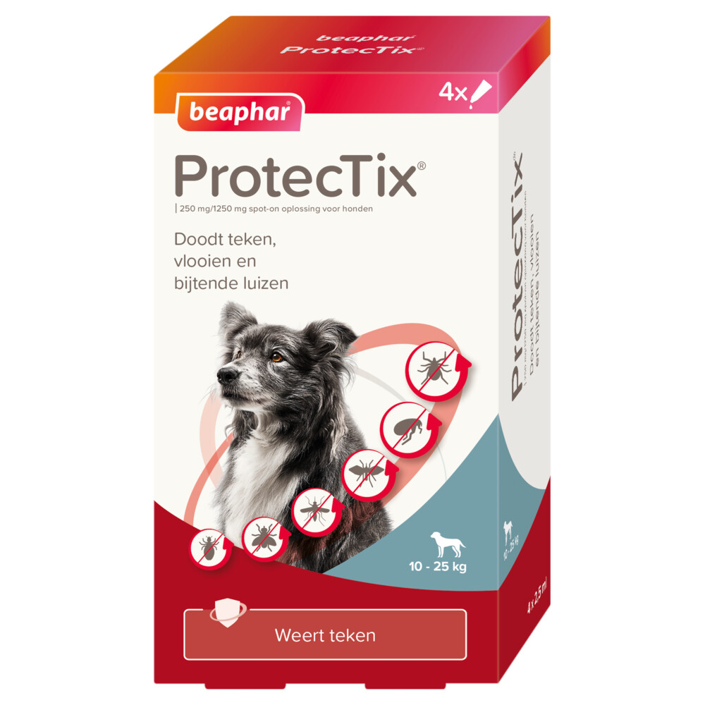 Beaphar ProtecTix Hond Anti Vlo & Teek 10-25 kg4 pipetten