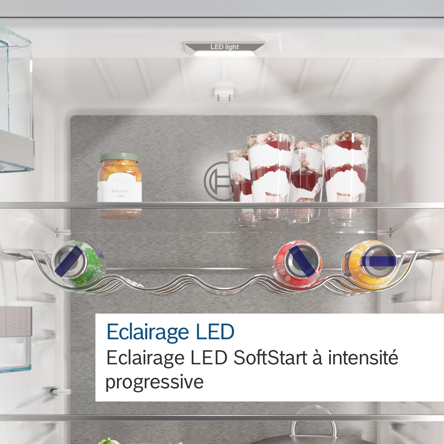 Bosch KIR41VFE0, Série 4, Petit réfrigérateur, Encastrable, 122,5 x 56 cm, 204 L [Energy Class E] [Classe énergétique E]