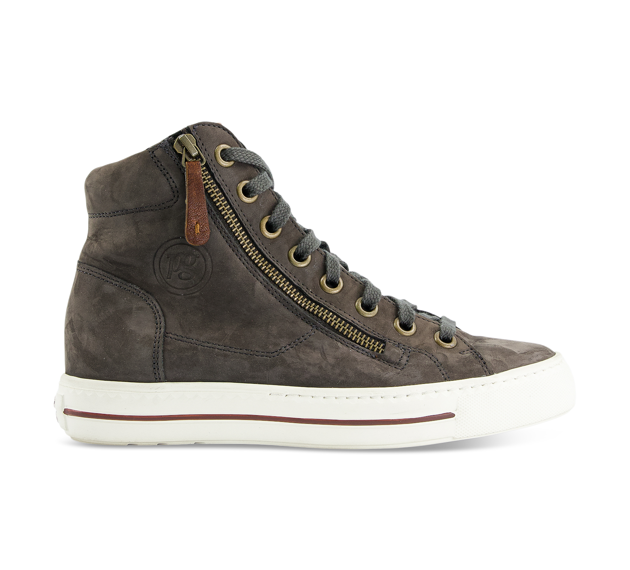 Paul Green Schnürstiefel Leder grau
