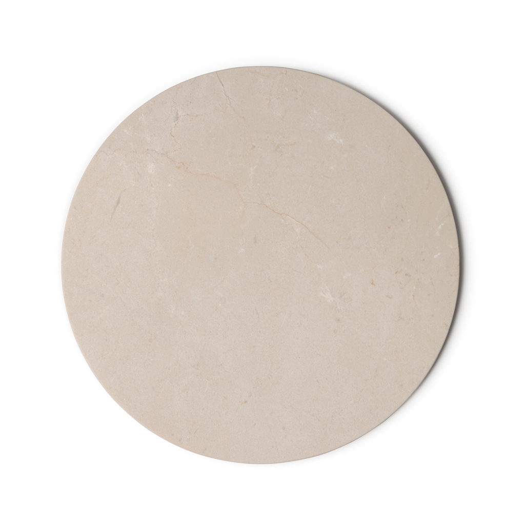 Marmer rond dienblad Ø30cm beige