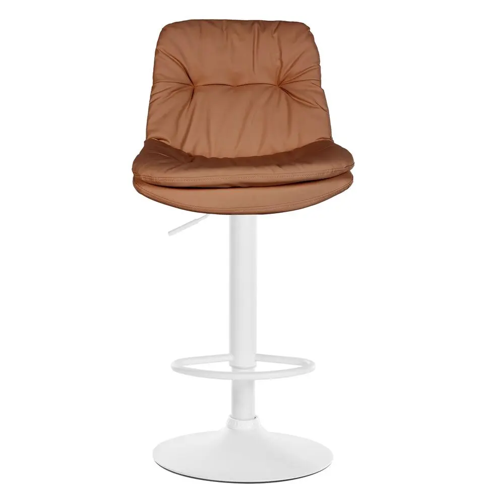 CLP Barkruk Laurel zwart Frame - Kunstleer - licht bruin