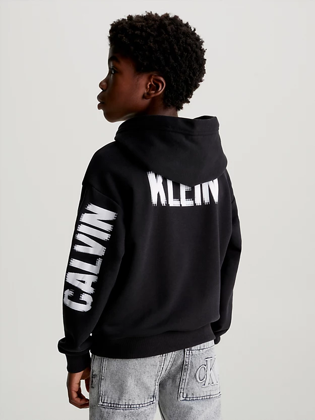 Moletom com capuz e logo de modelagem relaxada
