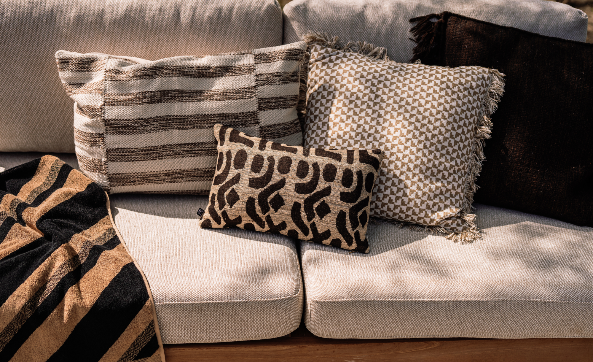 Sierkussen Vidar beige 45x45 cm