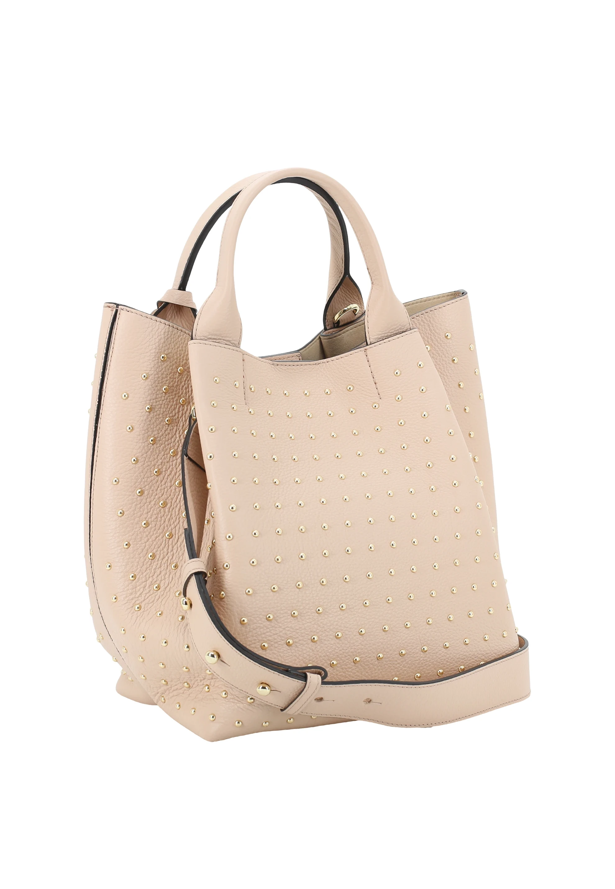 Shopper ESSENTIAL studs medium Leather Agave Standard