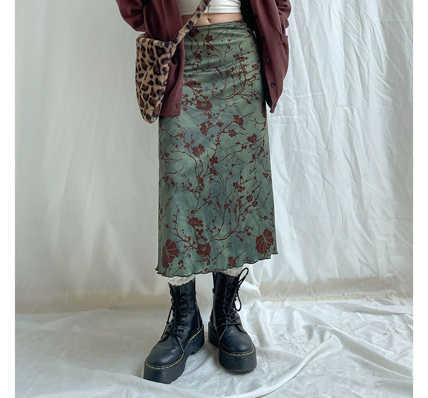 Sosana - Lage taille tie-dye midi-rok