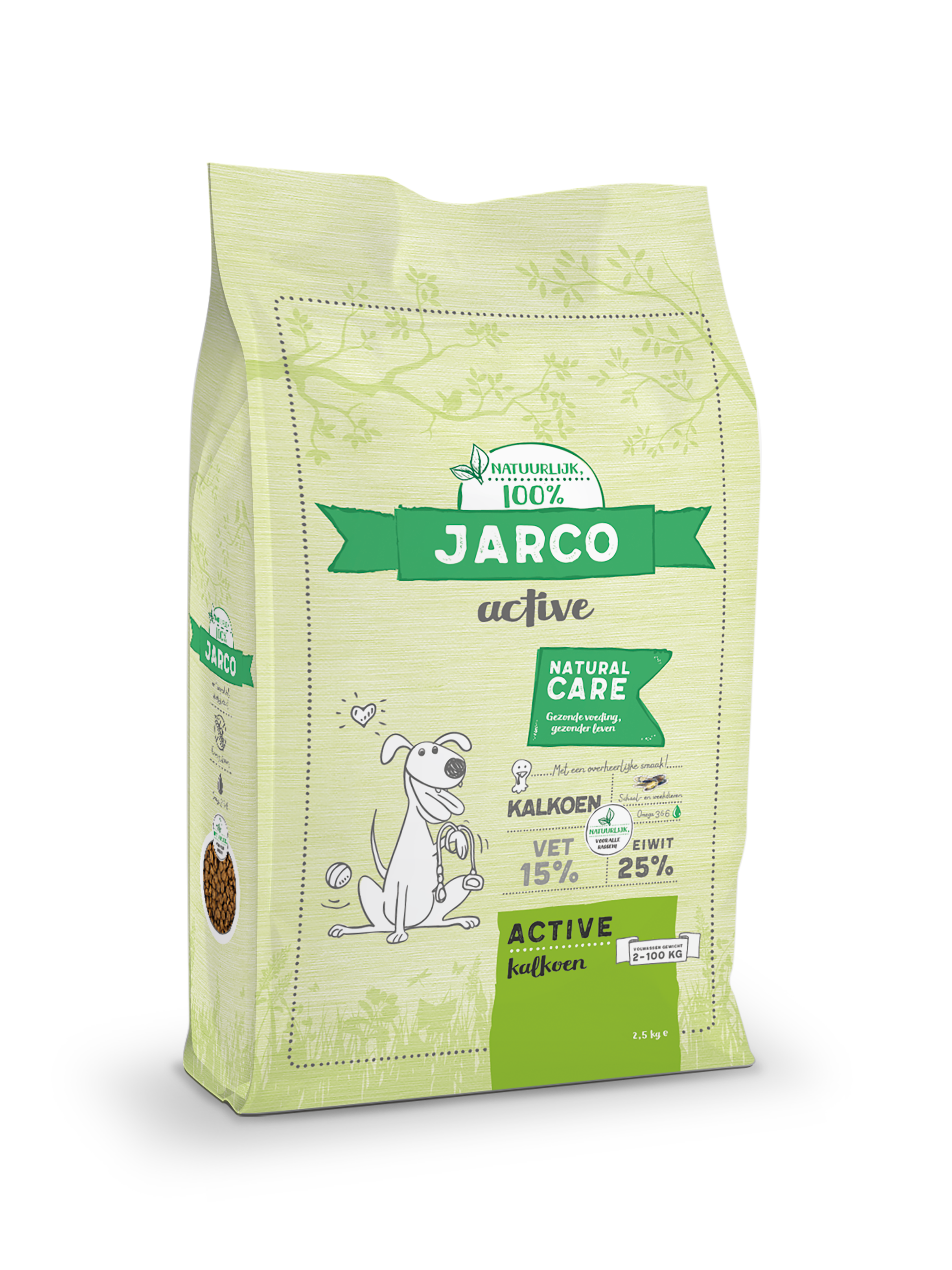 Jarco Dog Active - Hondenvoer - 2.5 Kilogram - kalkoen
