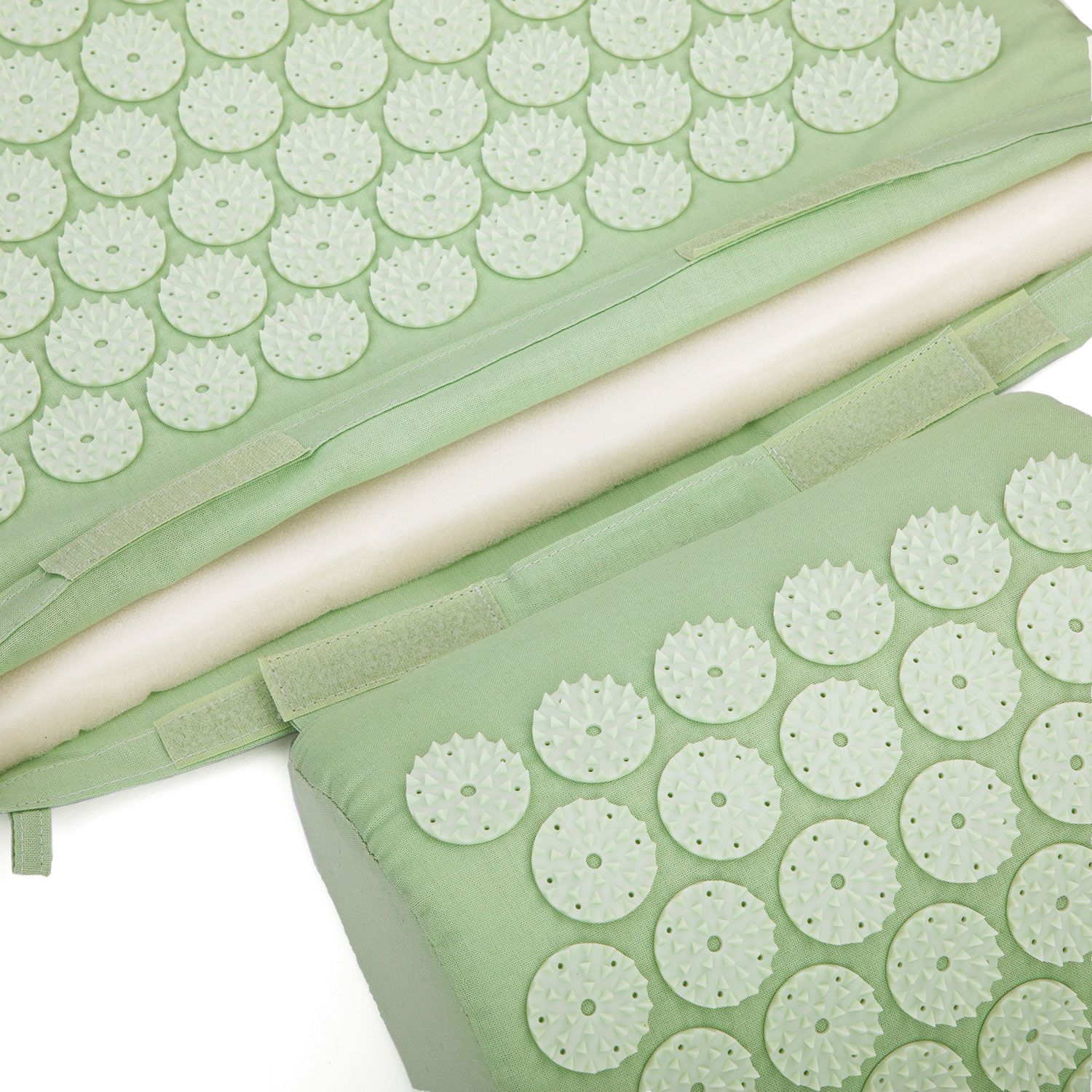 bodhi Vital Akupressur-SET XL pastellgrün: Akupressur-Matte mit Kissen und Tasche