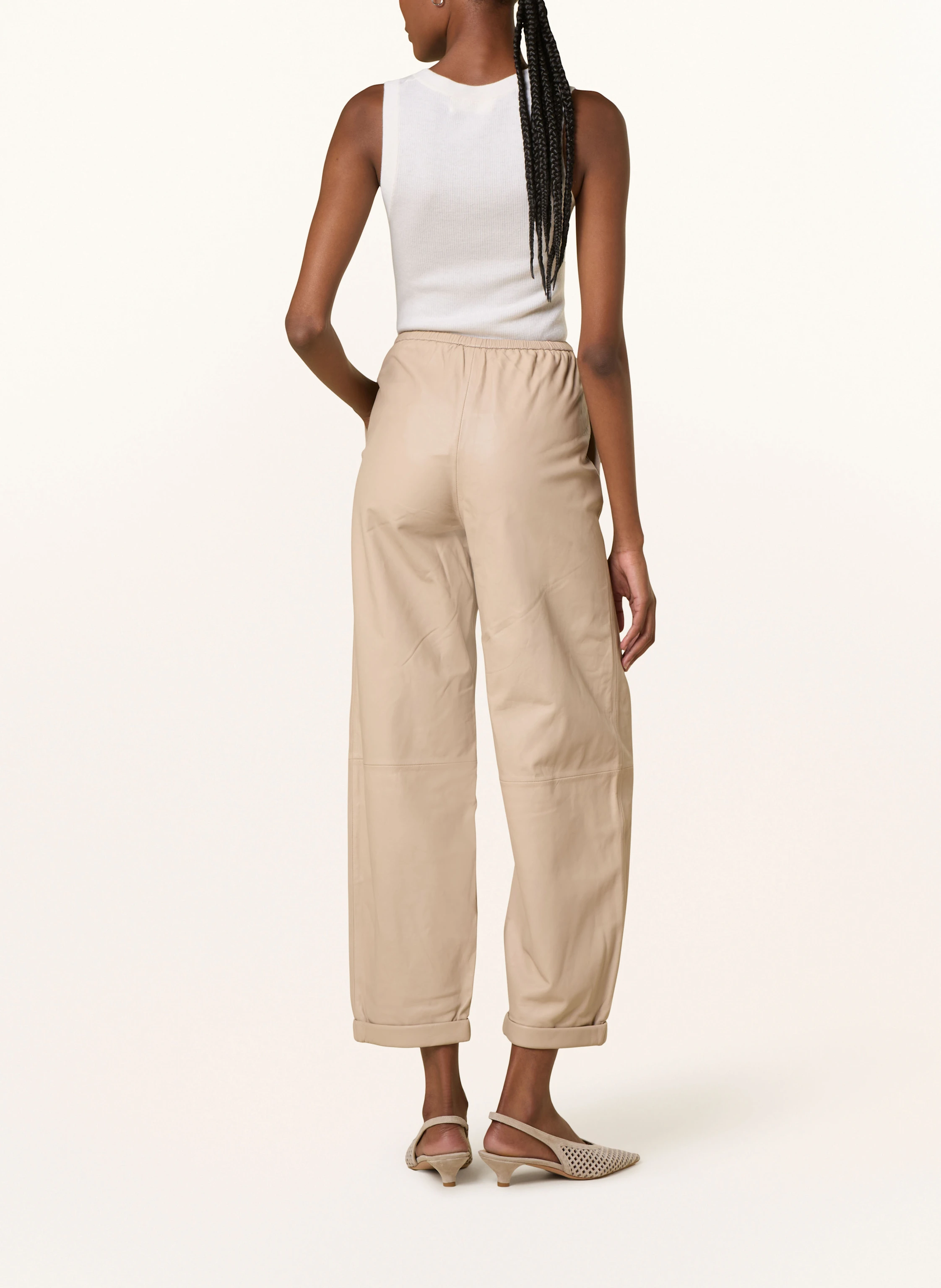 BY MALENE BIRGER Lederhose JOANNI im Jogging-Stil