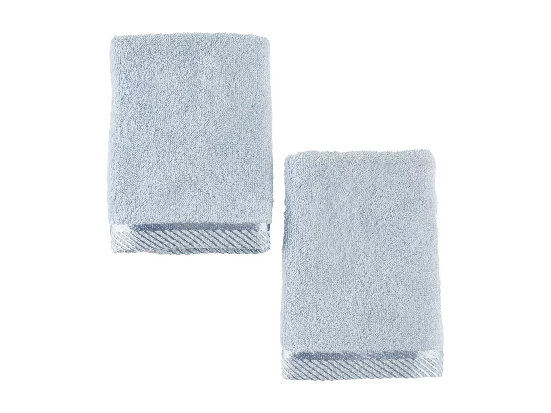 Serviettes en Bambou Bleu Clair 30x30 cm - Lot de 2
