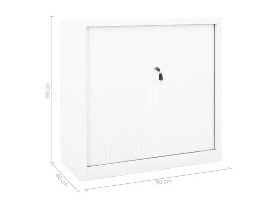 Armoire à portes coulissantes Blanc 90x40x90 cm Acier