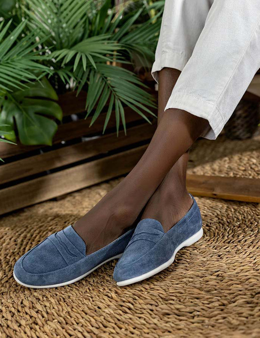 Ladies' Blue Loafers