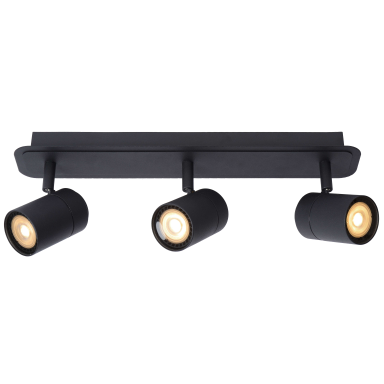 Lucide Lennert 3 spot LED badkamer IP44 zwart