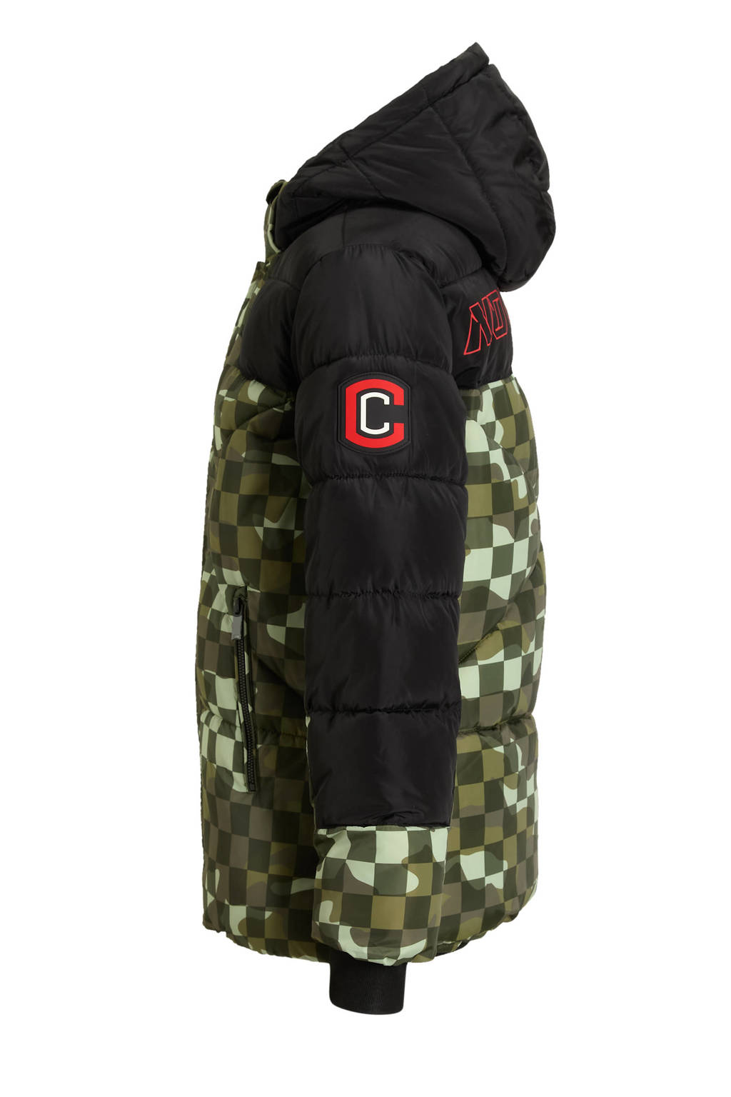 Coolcat Puffer Winterjas Josh Colourblock Camouflage