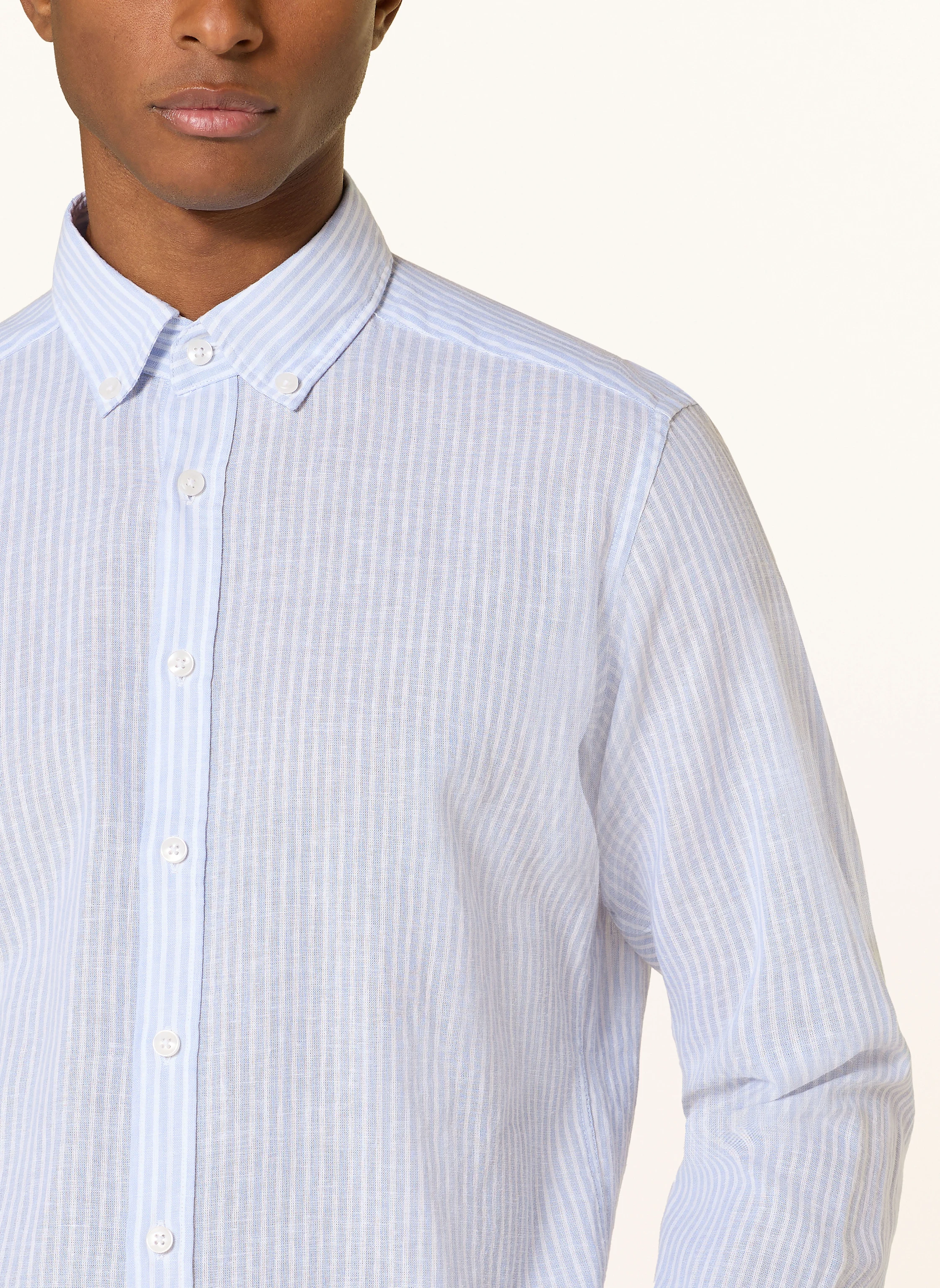 STROKESMAN'S Hemd Regular Fit mit Leinen