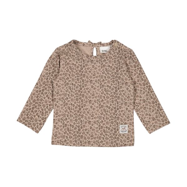 Feetje Longsleeve Print Shirt - Better Together - Maat 62 - Taupe Melange