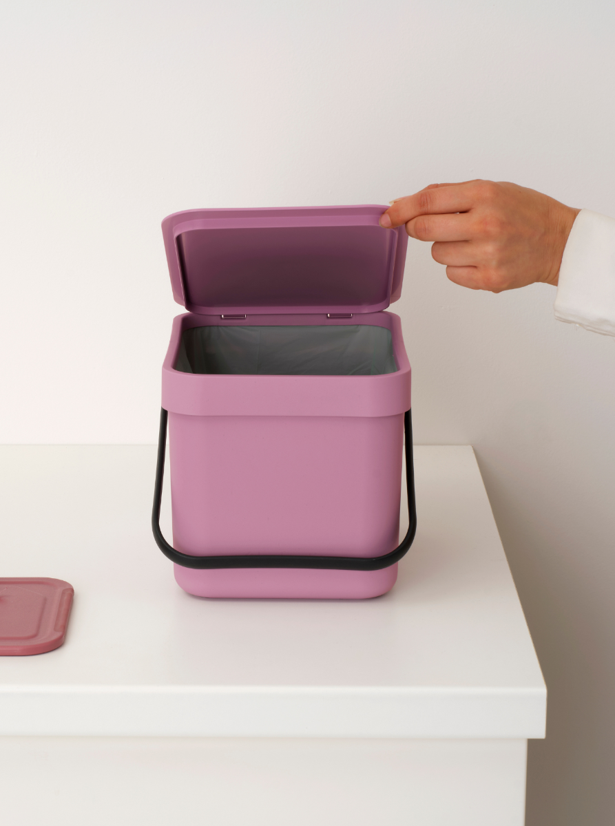 Sort & Go afvalemmer, 6 liter - Lilac Pink