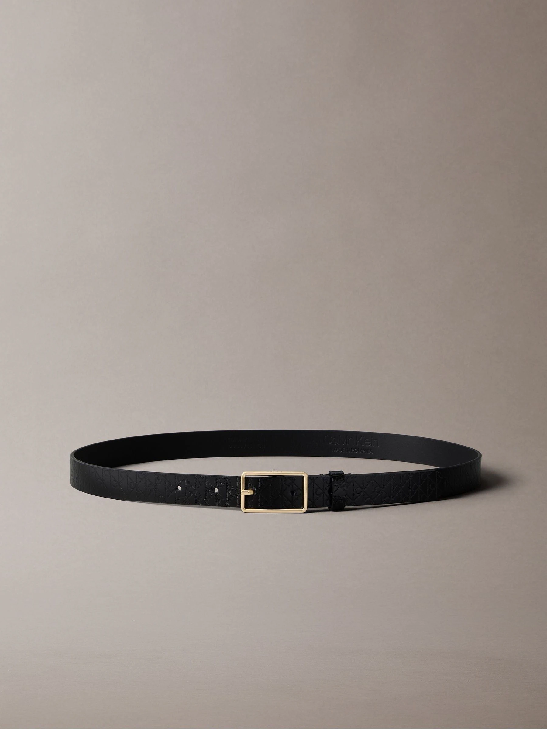 Calvin Klein Full Grain Leather Logo Belt