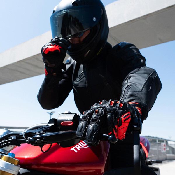 Five - Gants SF1 Evo Noir / Rouge fluo