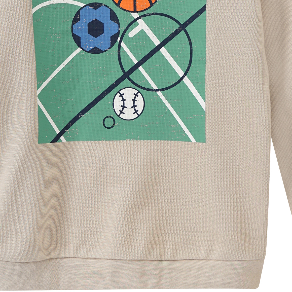 Topolino Jungen Sweatshirt mit Ballsport-Motiven beige