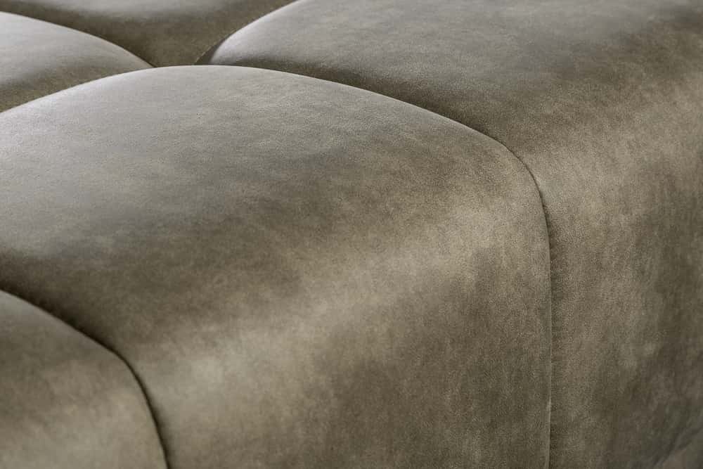 Big Sofa ELEGANCIA 285cm taupe Microfaser XXL Couch inkl. Kissen Federkern