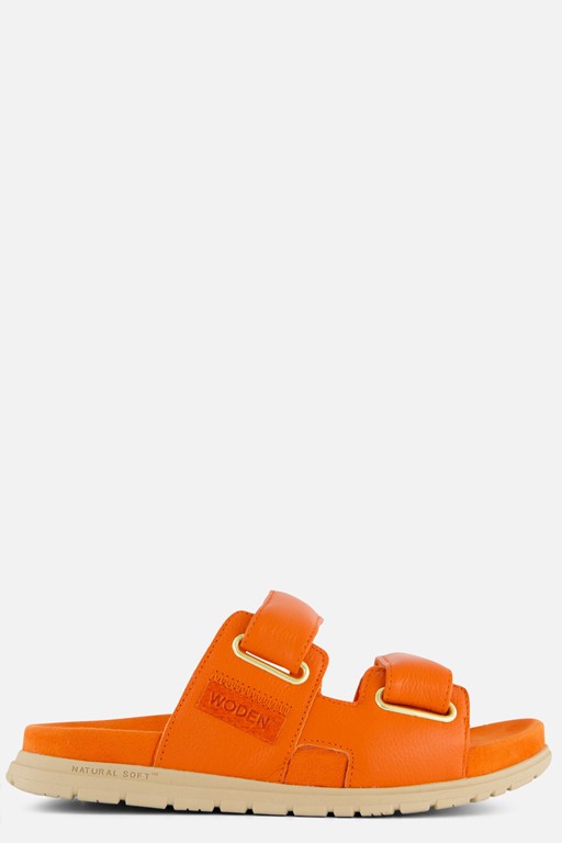 Woden Lisa Sandalen oranje Leer