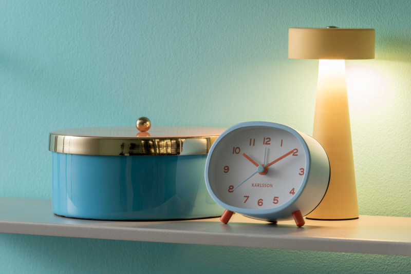 Alarm Clock Cheeky Oval KA6025LB Soft blue