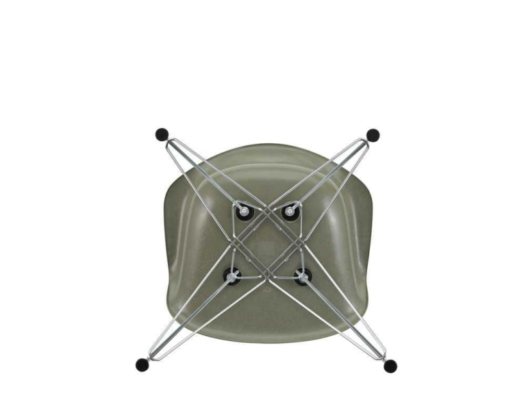 Vitra Eames DAR Fiberglass stoel chroom, parchment