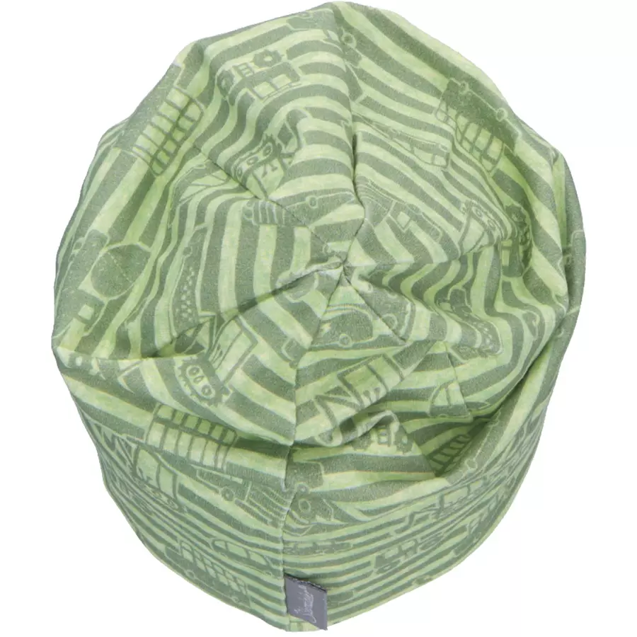 Sterntaler Slouch-Beanie Fahrzeuge hellgrün
