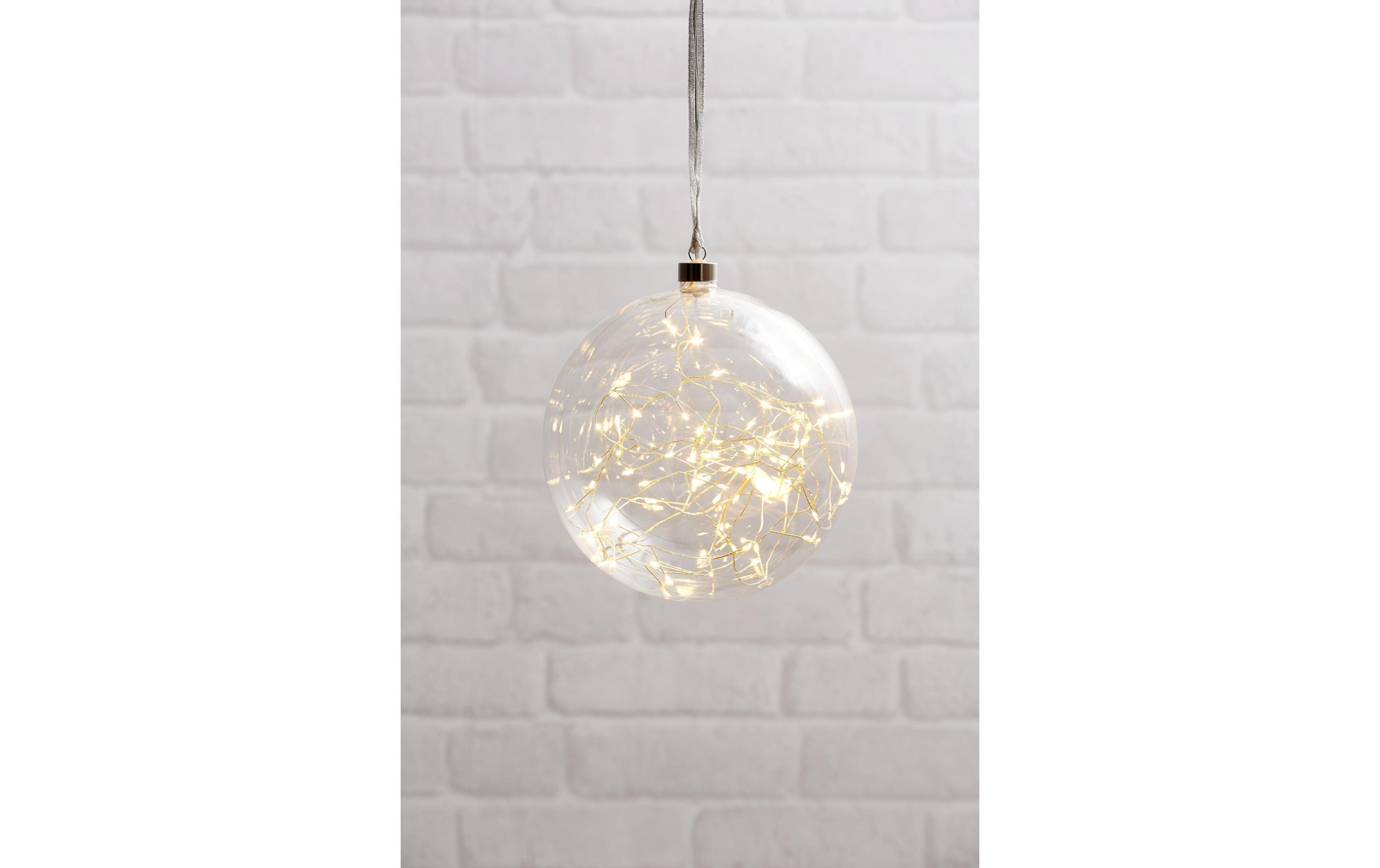 Weihnachtskugel Glow, 15 LED, Ø 10 cm, TransparentWeihnachtskugel mit Beleuchtung